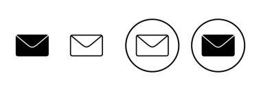 Beyaz arkaplanda posta vektör simgesi izole edildi. E- posta simgesi. Zarf çizimi. İleti