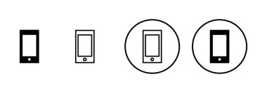 Telefon simgesi vektörü beyaz arkaplanda izole edildi. Telefon vektör simgesi. Cep telefonu. Telefon ikonu. Cep telefonu