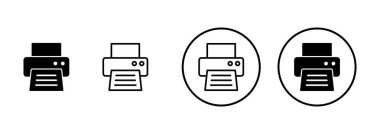 Yazıcı simgesi vektörü beyaz arkaplanda izole edildi. yazdırma simgesi. Faks vektör simgesi.