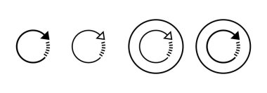 Beyaz arkaplanda izole edilmiş simge vektörünü tazele. Simge vektörünü yeniden yükle. Simgeyi güncelle. simgeyi dönüştür