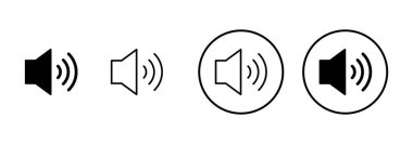 Beyaz arkaplanda izole edilmiş ikon vektörü. Cilt simgesi. Hoparlör ikon vektörü. Ses. Ses