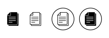 Beyaz arkaplanda izole edilmiş belge simgesi vektörü. Kağıt ikonu. Dosya Simgesi