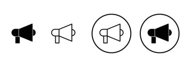 Beyaz arkaplanda izole edilmiş megafon simgesi vektörü. Hoparlör ikon vektörü. Cilt simgesi