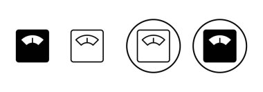 Beyaz arkaplanda izole edilmiş simge vektörünü ölçeklendirir. Kanun ölçekli ikon. Vektör simgesini ölçeklendirir. Adalet