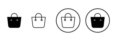 Alışveriş poşeti ikon vektörü beyaz arkaplanda izole edildi. Alışveriş poşeti vektör simgesi. Sepet simgesi