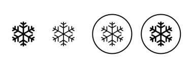 Kar Tanesi simgesi vektörü beyaz arkaplanda izole edildi. Kar ikonu vektörü. Kışın sembolü, donmuş