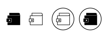 Cüzdan Simgesi vektörü beyaz arkaplanda izole edildi. para cüzdanı simgesi
