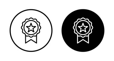 Beyaz arkaplanda izole edilmiş simge vektörüne ulaş. Ödül vektör ikonu. Madalya Vektör ikonu. - Başarı. damga