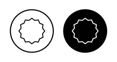 Rozet simgesi vektörü beyaz arkaplanda izole edildi. Ödül ikonu. Başarmak. Damga