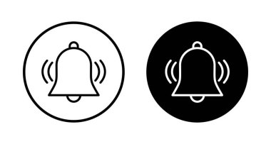 Bell Simgesi vektörü beyaz arkaplanda izole edildi. Bildirim sembolü. Çan vektör simgesi