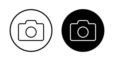 Kamera Simgesi vektörü beyaz arkaplanda izole edildi. Kamera sembolü. Kamera vektör simgesi