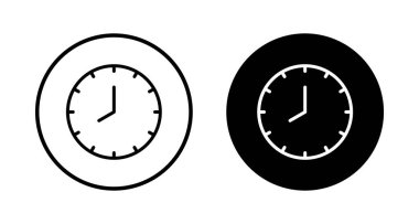 Saat simgesi vektörü beyaz arkaplanda izole edildi. Zaman simgesi vektörü. Saat vektör simgesi