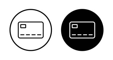 Kredi kartı simgesi vektörü beyaz arkaplanda izole edildi. Kredi kartı ödeme simgesi vektörü