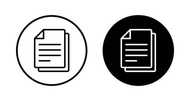 Beyaz arkaplanda izole edilmiş belge simgesi vektörü. Kağıt ikonu. Dosya Simgesi