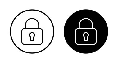 Simge vektörünü beyaz arkaplanda izole et. Şifreleme simgesi. Güvenlik sembolü. Güvenli. Özel