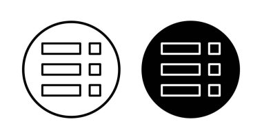 Menü Simgesi vektörü beyaz arkaplanda izole edildi. Web menü simgesi