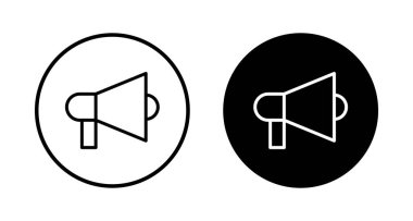 Beyaz arkaplanda izole edilmiş megafon simgesi vektörü. Hoparlör ikon vektörü. Cilt simgesi