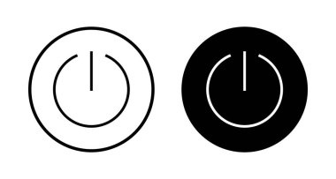 Beyaz arkaplanda güç simgesi vektörü izole edildi. Güç Düğmesi Simgesi. Güç simgesini başlat