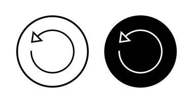 Beyaz arkaplanda izole edilmiş simge vektörünü tazele. Simge vektörünü yeniden yükle. Simgeyi güncelle. simgeyi dönüştür