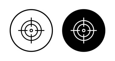 Hedef simge vektörü beyaz arkaplanda izole edildi. Hedef vektör simgesi. hedef simgesi. Pazarlama hedefi. Nişan al.