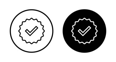 Doğrulanmış simge vektörü beyaz arkaplanda izole edildi. Doğrulama işareti. onaylanmış simge