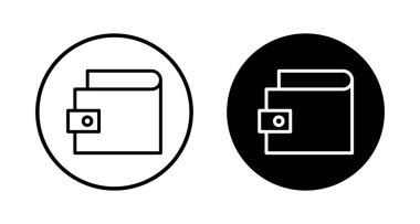 Cüzdan Simgesi vektörü beyaz arkaplanda izole edildi. para cüzdanı simgesi