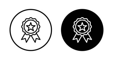 Beyaz arkaplanda izole edilmiş simge vektörüne ulaş. Ödül vektör ikonu. Madalya Vektör ikonu. - Başarı. damga