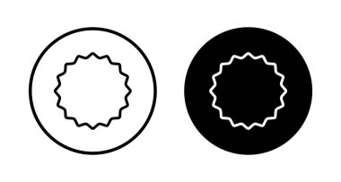 Rozet simgesi vektörü beyaz arkaplanda izole edildi. Ödül ikonu. Başarmak. Damga