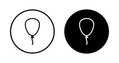Beyaz arkaplanda izole edilmiş balon simgesi vektörü. Parti balonu süsleme doğum günü vektörü. Balon vektör simgesi