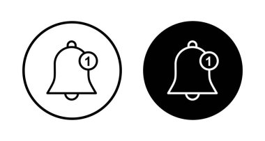 Bell Simgesi vektörü beyaz arkaplanda izole edildi. Bildirim sembolü. Çan vektör simgesi