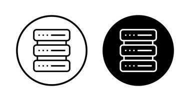 Veritabanı simgesi vektörü beyaz arkaplanda izole edildi. veritabanı vektörü simgesi