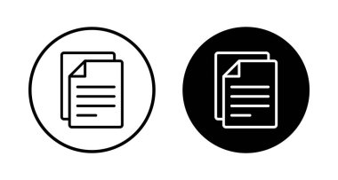Beyaz arkaplanda izole edilmiş belge simgesi vektörü. Kağıt ikonu. Dosya Simgesi