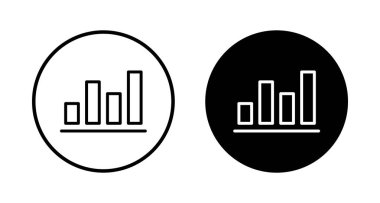 Büyüyen grafik simgesi vektörü beyaz arkaplanda izole ediliyor. Grafik simgesi. Grafik vektörü