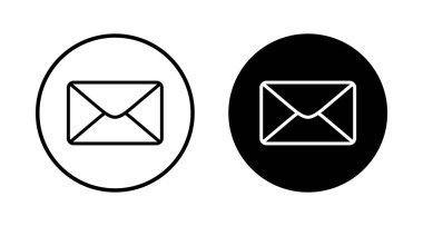 Beyaz arkaplanda posta vektör simgesi izole edildi. E- posta simgesi. Zarf çizimi. İleti