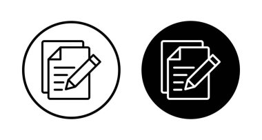 Not simgesi vektörü beyaz arkaplanda izole edildi. Simge vektörü alınıyor. Satır simgesini düzenle. Belge yazımı. İçerik yazımı