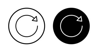 Beyaz arkaplanda izole edilmiş simge vektörünü tazele. Simge vektörünü yeniden yükle. Simgeyi güncelle. simgeyi dönüştür