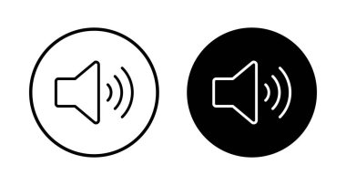 Beyaz arkaplanda izole edilmiş ikon vektörü. Cilt simgesi. Hoparlör ikon vektörü. Ses. Ses