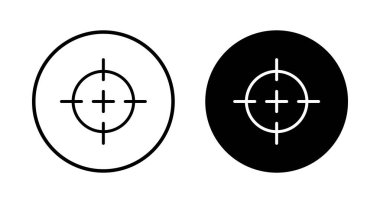 Hedef simge vektörü beyaz arkaplanda izole edildi. Hedef vektör simgesi. hedef simgesi. Pazarlama hedefi. Nişan al.