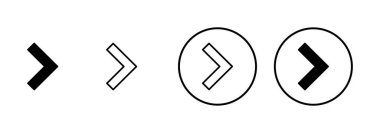 Ok simgesi vektörü beyaz arkaplanda izole edildi. Ok sembolü. Ok vektör simgesi