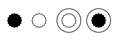 Rozet simgesi vektörü beyaz arkaplanda izole edildi. Ödül ikonu. Başarmak. Damga