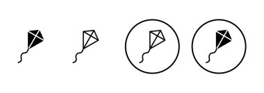 Kite simgesi vektörü beyaz arkaplanda izole edildi. Uçurtma vektör simgesi.