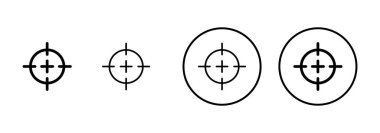Hedef simge vektörü beyaz arkaplanda izole edildi. Hedef vektör simgesi. hedef simgesi. Pazarlama hedefi. Nişan al.