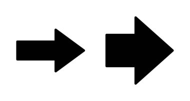 Ok simgesi vektörü beyaz arkaplanda izole edildi. Ok sembolü. Ok vektör simgesi