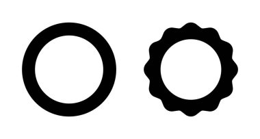 Rozet simgesi vektörü beyaz arkaplanda izole edildi. Ödül ikonu. Başarmak. Damga