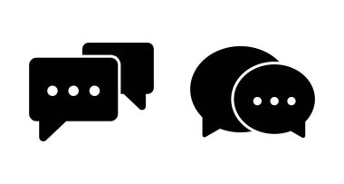 Sohbet simgesi vektörü beyaz arkaplanda izole edildi. Sohbet vektörü simgesi. Konuşma balonu. Mesaj var. Bizimle irtibata geç