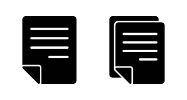 Beyaz arkaplanda izole edilmiş belge simgesi vektörü. Kağıt ikonu. Dosya Simgesi