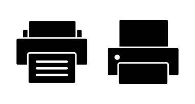 Yazıcı simgesi vektörü beyaz arkaplanda izole edildi. yazdırma simgesi. Faks vektör simgesi.