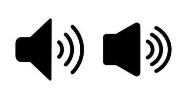 Beyaz arkaplanda izole edilmiş ikon vektörü. Cilt simgesi. Hoparlör ikon vektörü. Ses. Ses