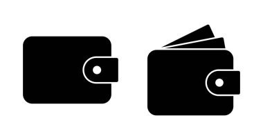 Cüzdan Simgesi vektörü beyaz arkaplanda izole edildi. para cüzdanı simgesi