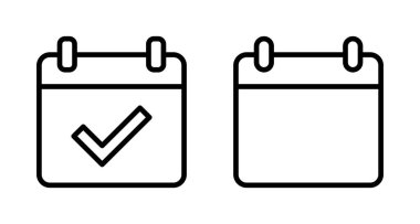 Takvim simgesi vektörü beyaz arkaplanda izole edildi. Takvim sembolü. Takvim vektör simgesi. Son teslim tarihi. Randevu. Süre